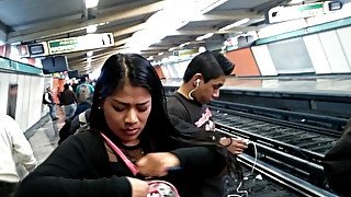 Brunette girl in the metro, how beautiful you are