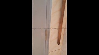 Sri Lankan collage girl pee in public toilet