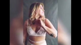 Plus size model dancing 