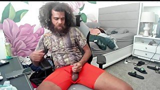 Rock Mercury jerking hairy cock on chaturbate