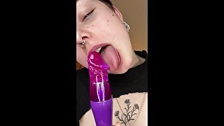 Sucking a huge cock and cumming on my face PART 3