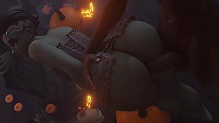 Halloween Sombra Bent Over And Fucked In The Ass (BBC Version)