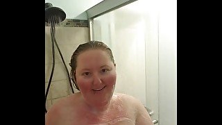 BBW MILF in the shower