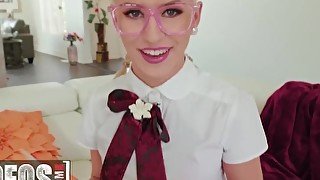 Mofos - Kiara Cole Quits Studying & Stretches Her Pussy With Brad's Cock With Her Nerdy Glasses On