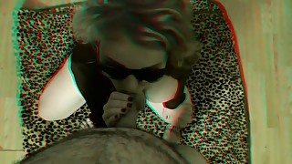 Cum On My Sunglasses Baby - 3D Anaglyph