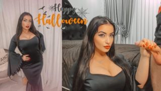 Halloween 2020 - Sex With Moticia Addams - doggystyle , riding, Cumming In Mouth