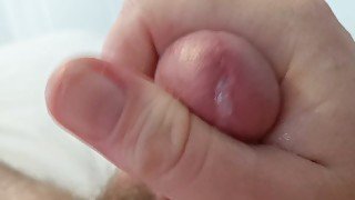 Jerk off in dorm room while room mate is at class. 4K close up cum