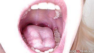 Mouth fetish clip with Angel Wicky fullhd - Inside my mouth