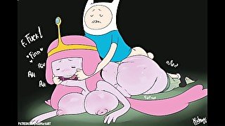 Finn folla con la dulce princesa  Hora de Aventura