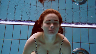 Hot naked girls underwater in the pool