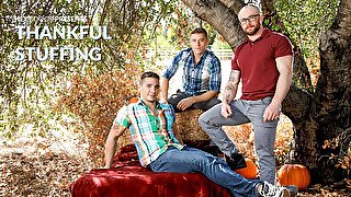 Markie More & Spencer Laval & Justin Matthews in Thankful Stuffing - NextdoorWorld