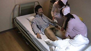 FFM threesome in a Hospital with slutty Japanese nurses - HD