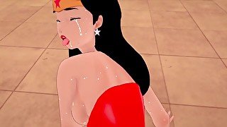 Wonder Woman having sex  DC universe  Hentai uncensored POV