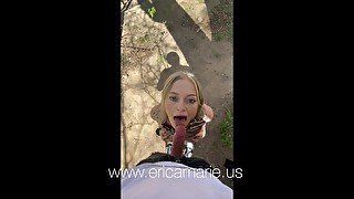 Sucking Stepbrothers Cock On A Hike! Full video on ericamarie.us )