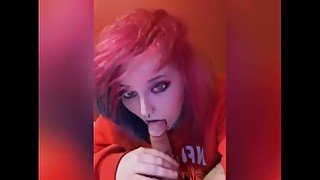 Scottish Goth Girl Sucks Cock