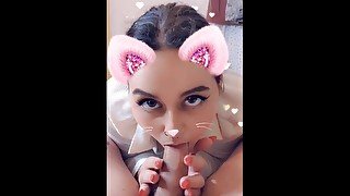 POV HOTTEST BLOWJOB AND CUMSHOT ON SNAPCHAT