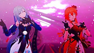 【MMD Honkai Star Rail 4k/60fps】《Jingliu (镜流) Guinaifen (桂乃芬)》~愛包ダンスホール(Heart Pie Dancehall) HIMEHINA