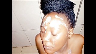 Ebony femdom spit and golden shower