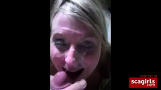 British slut gets fuck and facial