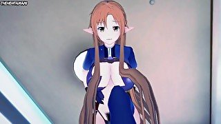 Yuuki Asuna Sword Art Online Feet Hentai POV