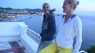 Two divine blondies having lesbian sex are just regular girls