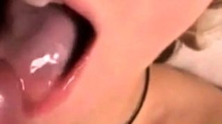 Delicious teen twink eating cum