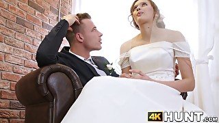 Husband and beautiful bride get a wild ride while cuckold hubby watches in HD