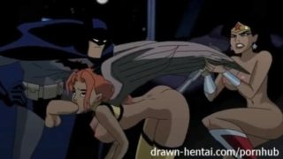 JUSTICE LEAGUE HENTAI - TWO CHICKS FOR BATMAN DICK