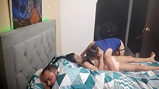 I fuck with my horny lover and my husband catches us