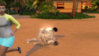 Public beach sex