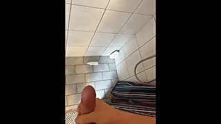 Cum in shower from sauna