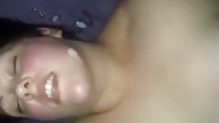 Shy chubby amateur blushes when she orgasms