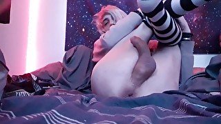 Needy sub femboy cums