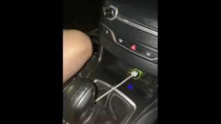 Step son hand slips into step mom pussy using a vibrator egg in the car 