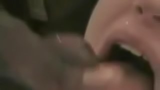 Close up on pretty cocksucking teen