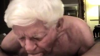 Gray haired grandpa suck huge cock and get it in his ass