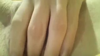 hot girl masturbates and enjoys, sticks her fingers in her pussy