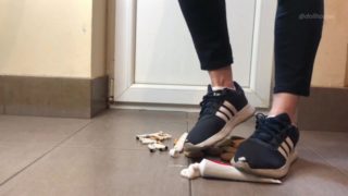 Crushing Lit Cigarettes, Biscuits And Toothpaste In Sneakers And Boots Preview