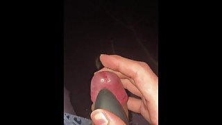 Steaming Cum Shot In The Cold Dark Woods Off Ledge