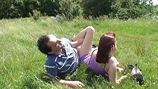 Outdoor sex of a shameless amateur couple