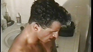 Two horny hunks with amazing bodies fuck in the shower