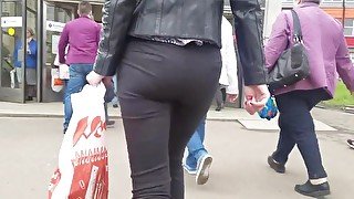 Nice russian ass in black pants