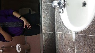 Super Hot Stud Shoots MASSIVE LOAD in Public Restroom