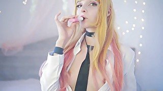 Marin Kitagawa cosplay. Masturbating and vaping