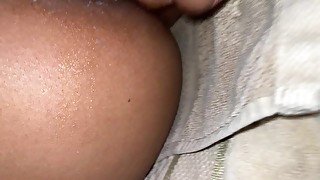 Ebony college amateur’s creamy DOUBLE PENETRATION ORGASM!