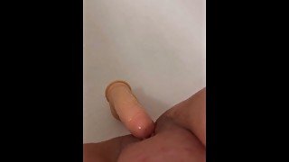 Cumming so hard I Pissed on my Dildo 💦Peeing in Tub