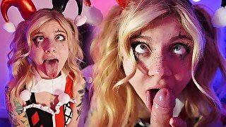 Ahegao Cosplay Blowjob imsadspice in Slow Motion