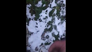 Masturbating in the Snow