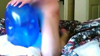 Blue geo balloon humping fuck cum