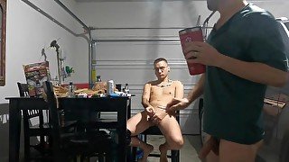 Garage fun! Sucking and fucking!